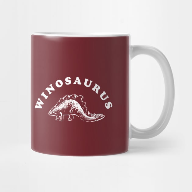 Winosaurus Rex Wine Dinosaur Retro by PodDesignShop